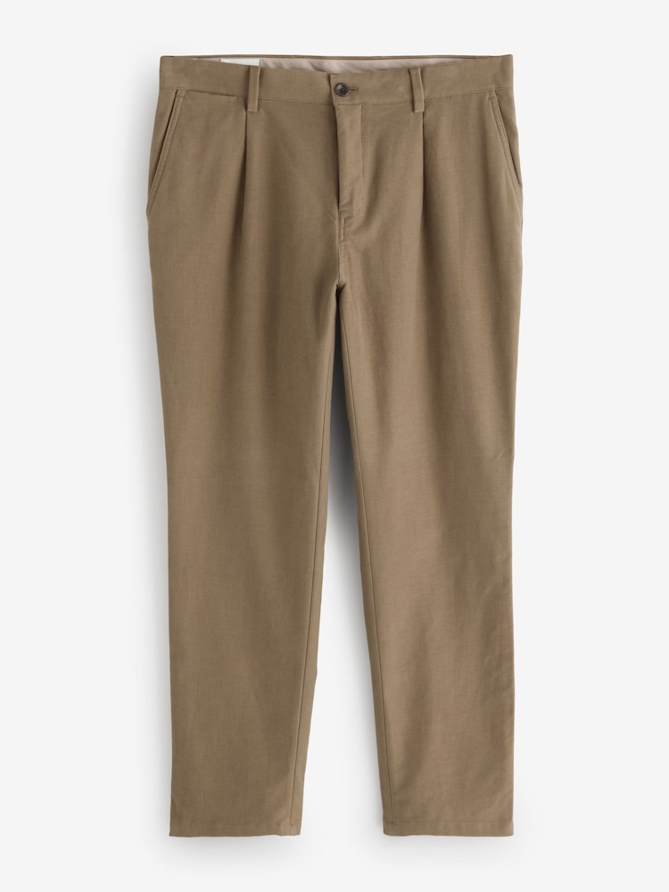 Barbour® Tan Brown Cotton Moleskin Suit Trousers - Image 1 of 4