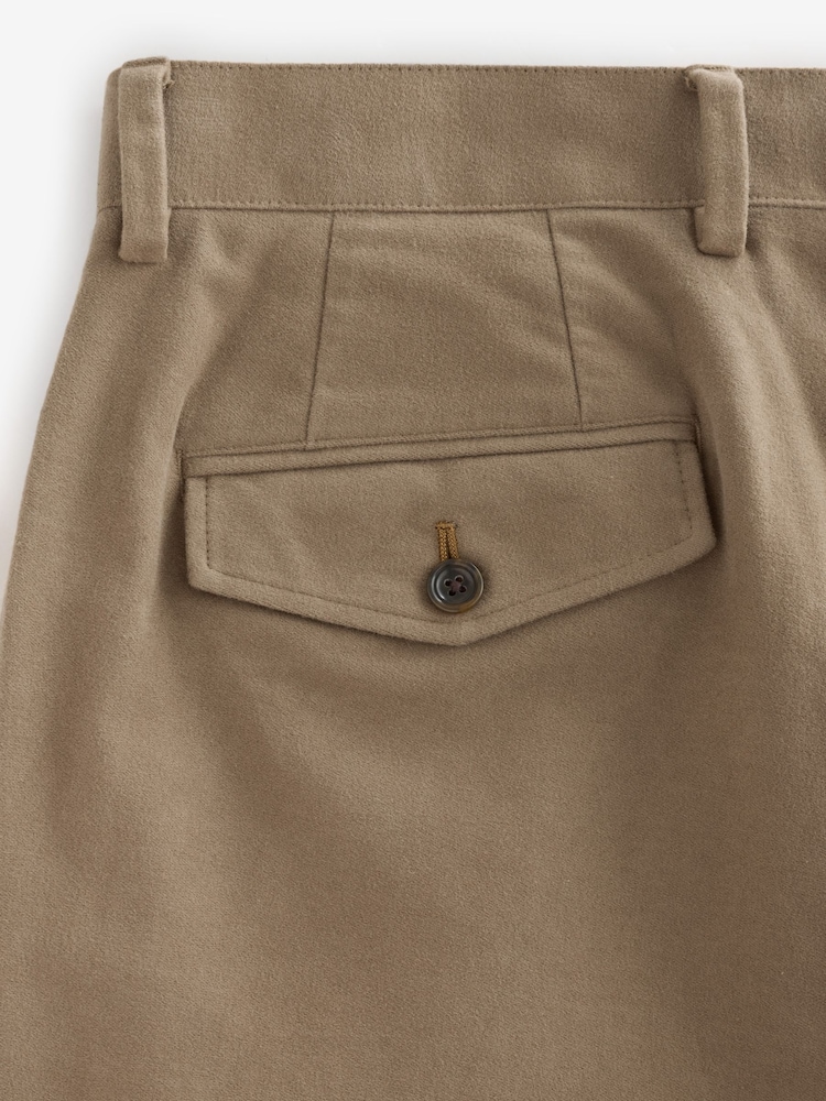 Barbour® Tan Brown Cotton Moleskin Suit Trousers - Image 2 of 4