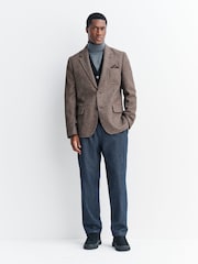 Barbour® Rust Brown Dogtooth Blazer - Image 2 of 7