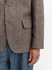 Barbour® Rust Brown Dogtooth Blazer - Image 4 of 7