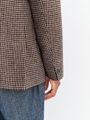 Barbour® Rust Brown Dogtooth Blazer - Image 6 of 7