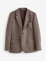 Barbour® Rust Brown Dogtooth Blazer - Image 7 of 7