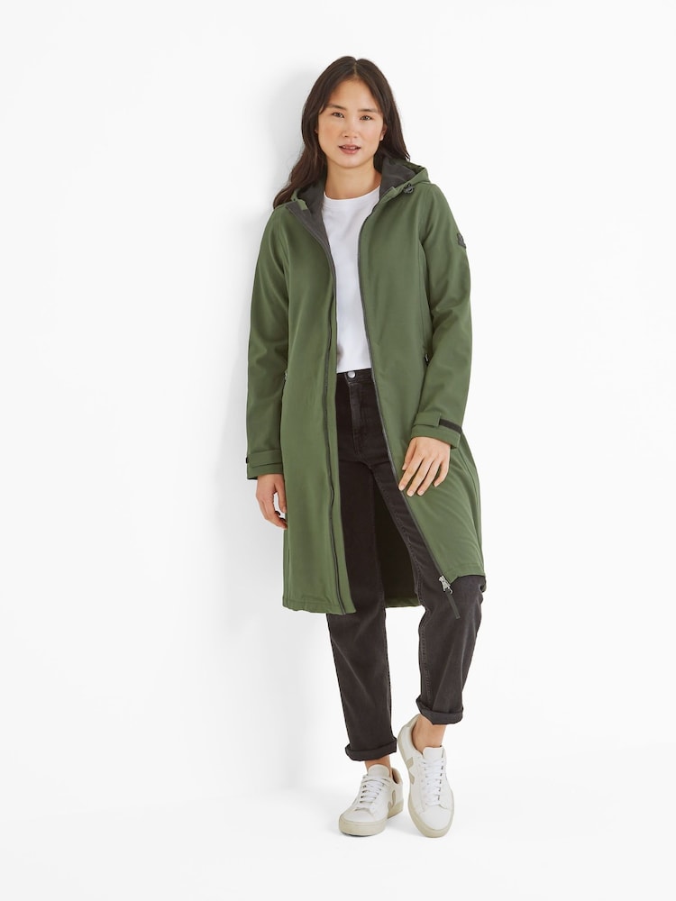 Tog 24 Green Enya Women's Waterproof Softshell Long Jacket - Image 1 of 7