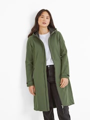Tog 24 Green Enya Women's Waterproof Softshell Long Jacket - Image 4 of 7