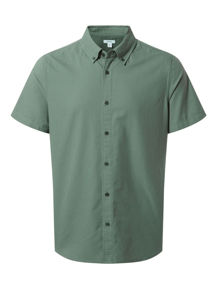 Tog 24 Green Mens Jayden 100% Cotton Shirt - Image 6 of 6