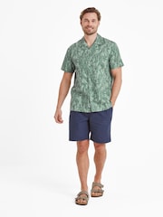 Tog 24 Green Otto Mens Night Sea Print 100% Cotton Shirt - Image 2 of 7