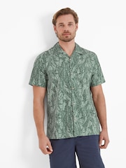 Tog 24 Green Otto Mens Night Sea Print 100% Cotton Shirt - Image 3 of 7