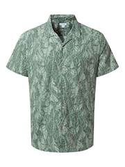 Tog 24 Green Otto Mens Night Sea Print 100% Cotton Shirt - Image 7 of 7