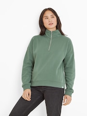 Tog 24 Green Womens Caldene Zip Neck Sweatshirt - Image 2 of 6