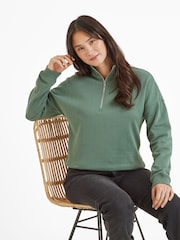Tog 24 Green Womens Caldene Zip Neck Sweatshirt - Image 4 of 6