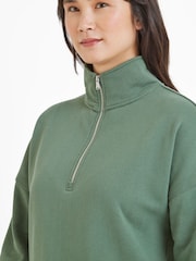 Tog 24 Green Womens Caldene Zip Neck Sweatshirt - Image 5 of 6