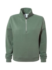 Tog 24 Green Womens Caldene Zip Neck Sweatshirt - Image 6 of 6