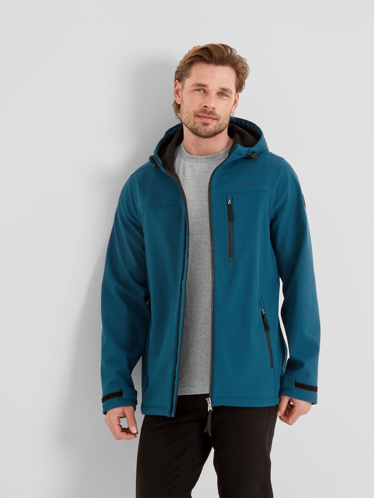 Tog 24 Marine Blue Retner Mens Softshell Hooded Jacket - Image 2 of 7 Tog 24 Marine Blue Retner Mens Softshell Hooded Jacket - Image 2 of 7