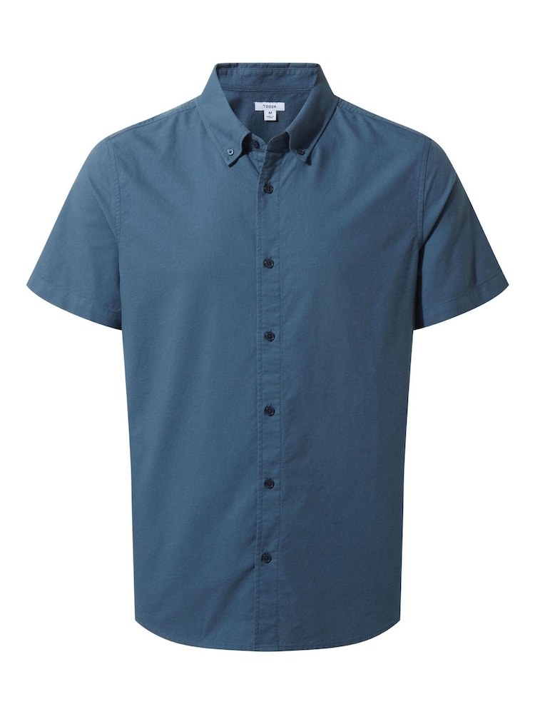 Tog 24 Blue Mens Jayden 100% Cotton Shirt - Image 6 of 6