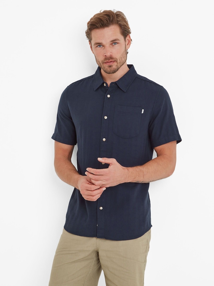 Tog 24 Blue Mens Preston 100% Cotton Shirt - Image 3 of 7