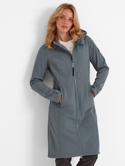 Tog 24 Grey Womens Marina Extra Long Softshell Jacket - Image 2 of 7