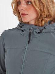 Tog 24 Grey Womens Marina Extra Long Softshell Jacket - Image 5 of 7