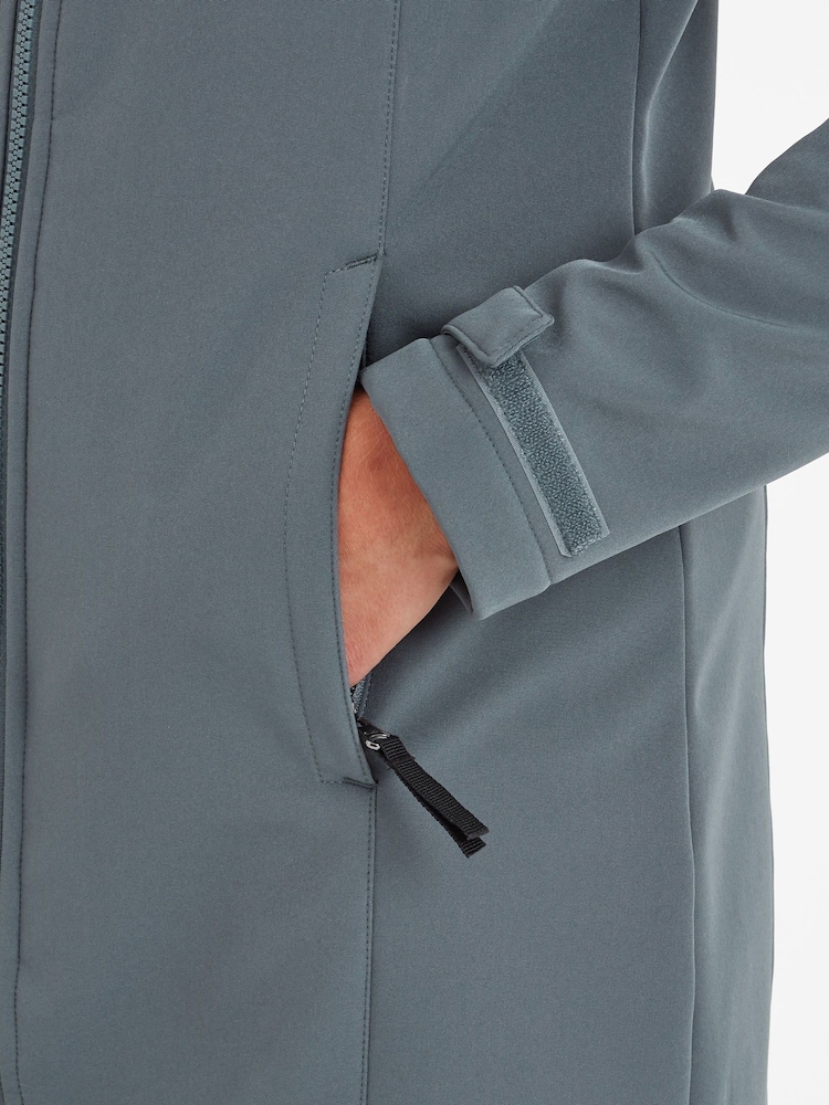 Tog 24 Grey Womens Marina Extra Long Softshell Jacket - Image 6 of 7