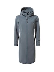 Tog 24 Grey Womens Marina Extra Long Softshell Jacket - Image 7 of 7