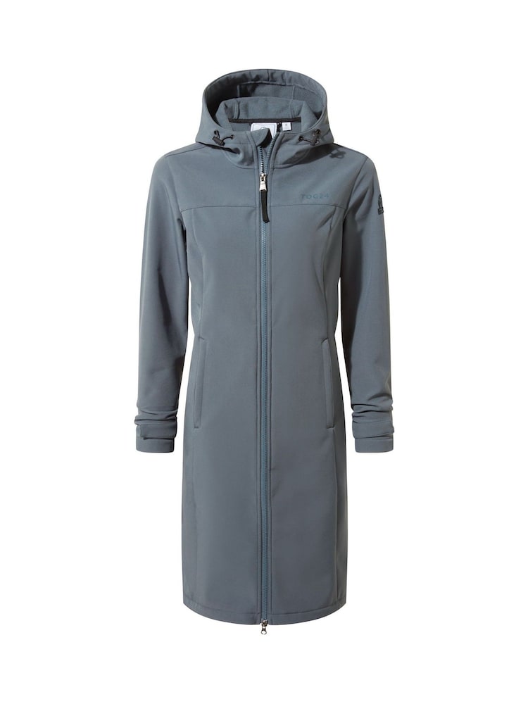 Tog 24 Grey Womens Marina Extra Long Softshell Jacket - Image 7 of 7