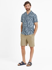 Tog 24 Blue Otto Mens Night Sea Print 100% Cotton Shirt - Image 1 of 6
