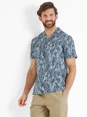 Tog 24 Blue Otto Mens Night Sea Print 100% Cotton Shirt - Image 2 of 6