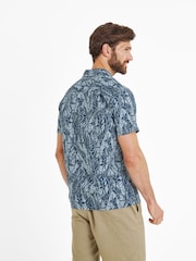 Tog 24 Blue Otto Mens Night Sea Print 100% Cotton Shirt - Image 3 of 6