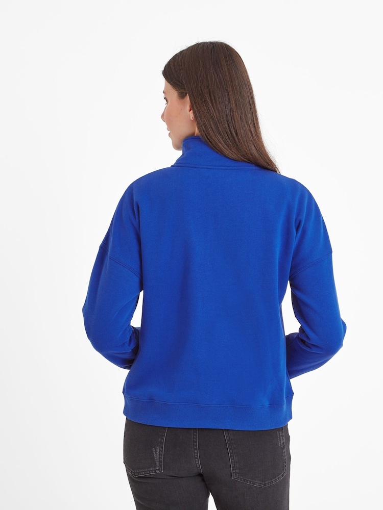 Tog 24 Blue Womens Caldene Zip Neck Sweatshirt - Image 2 of 6