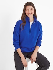 Tog 24 Blue Womens Caldene Zip Neck Sweatshirt - Image 4 of 6