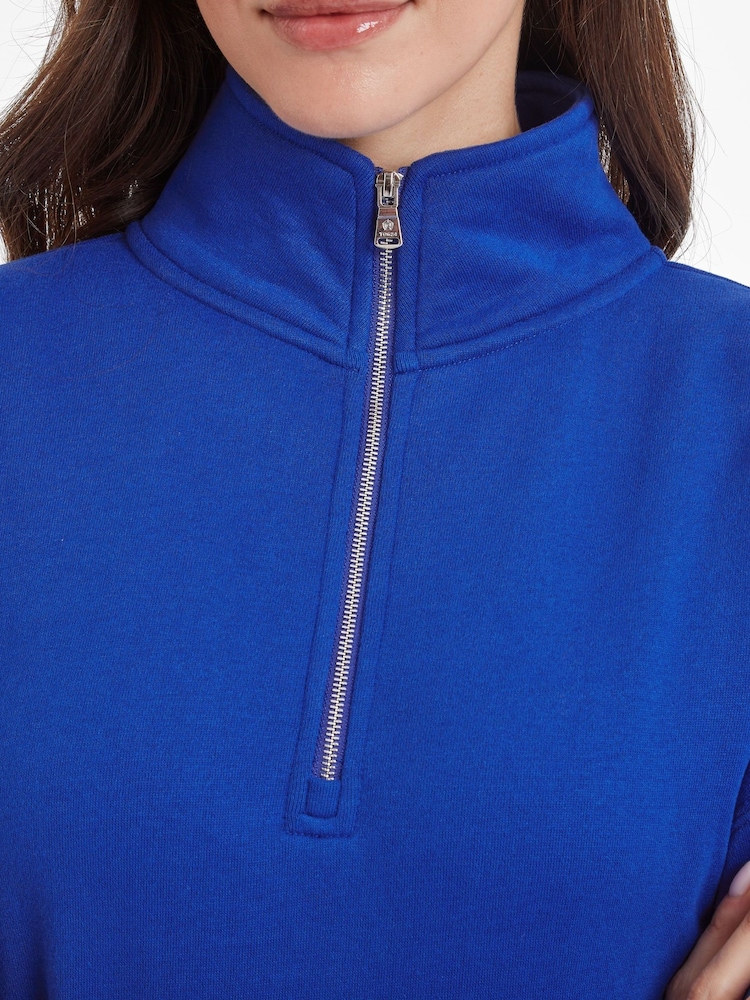 Tog 24 Blue Womens Caldene Zip Neck Sweatshirt - Image 5 of 6