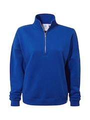Tog 24 Blue Womens Caldene Zip Neck Sweatshirt - Image 6 of 6