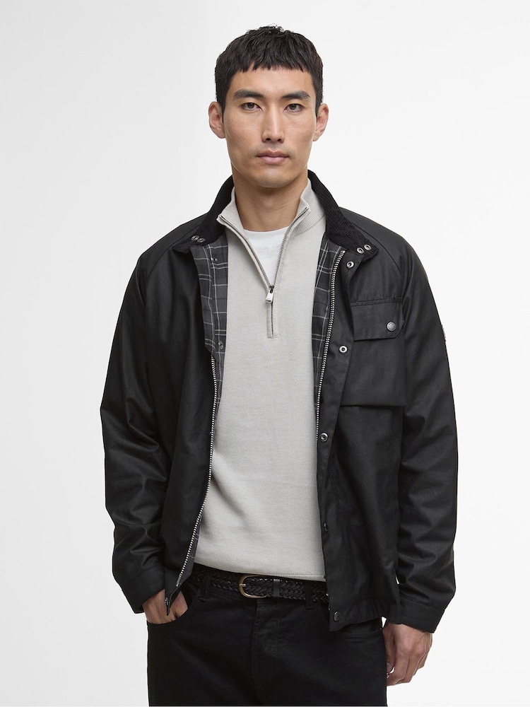 Barbour® International Lexton Wax Black Jacket - Image 1 of 7