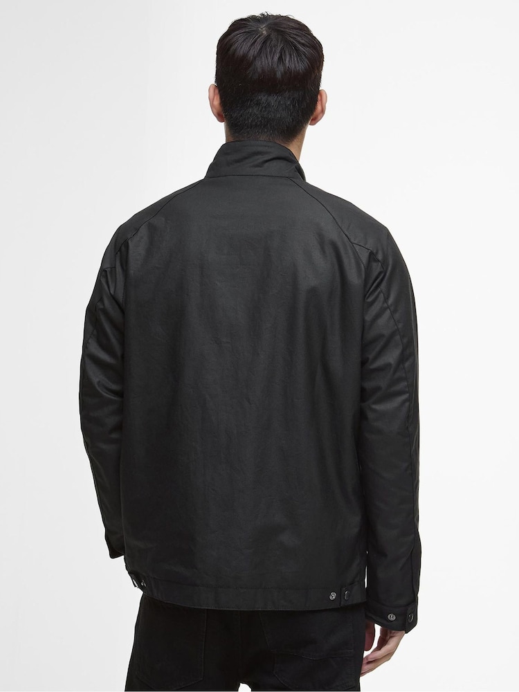 Barbour® International Lexton Wax Black Jacket - Image 3 of 7