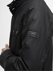 Barbour® International Lexton Wax Black Jacket - Image 6 of 7