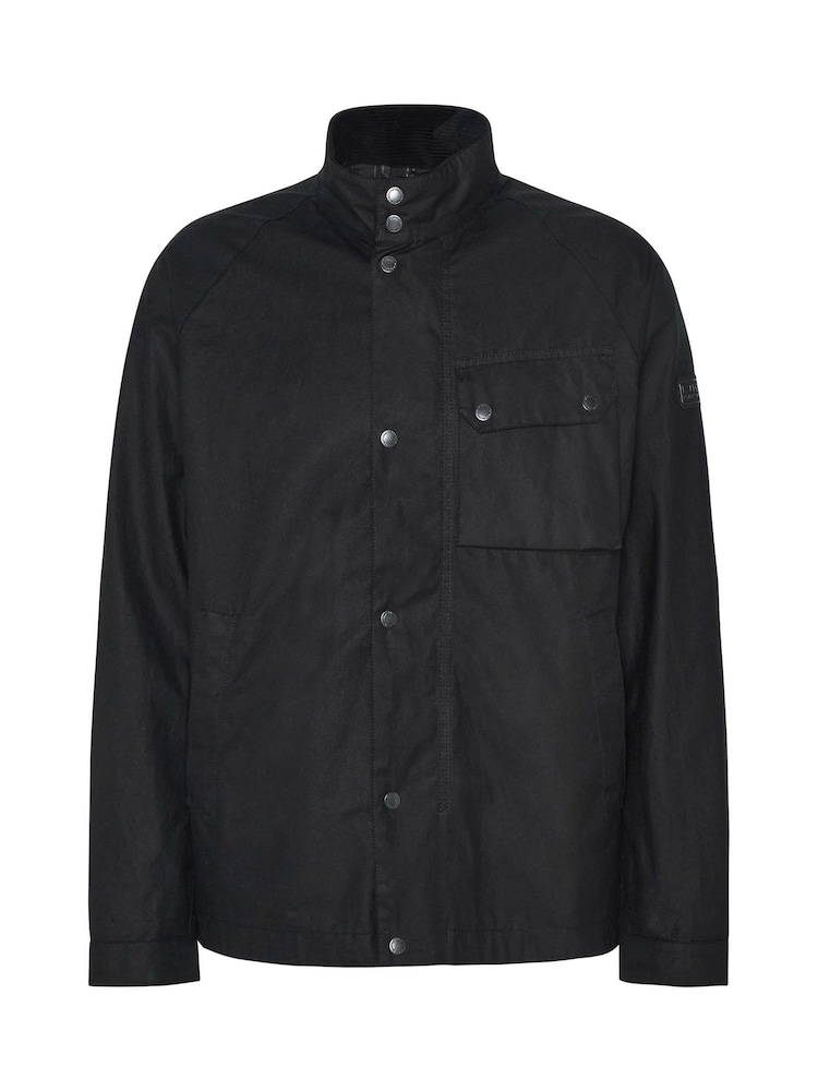 Barbour® International Lexton Wax Black Jacket - Image 7 of 7