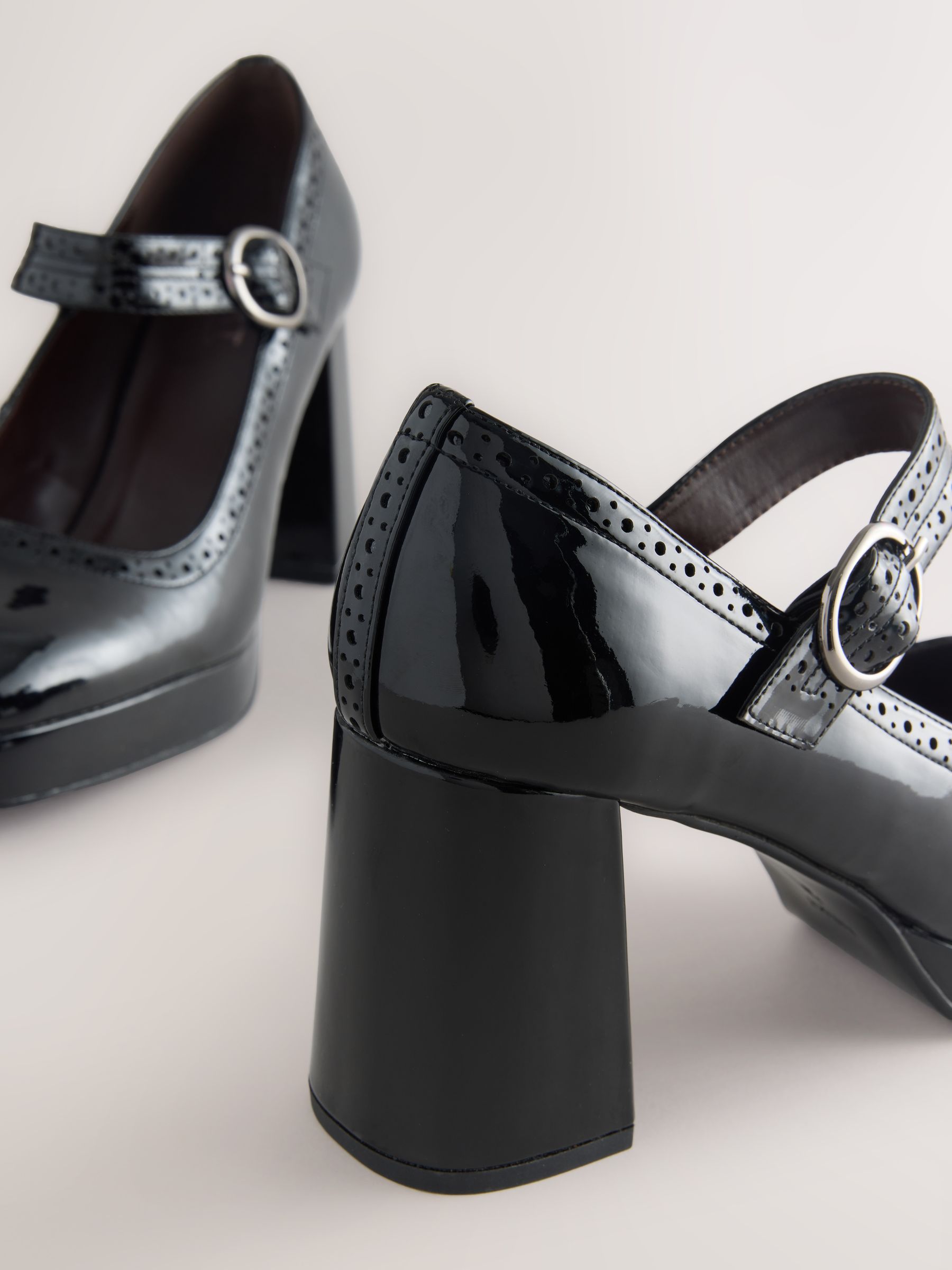 Buy Black Patent - Forever Comfort® Brogue Mary Jane Platform