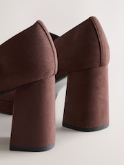 Chocolate Brown Forever Comfort® Mary Jane Platform Block Heels - Image 9 of 9