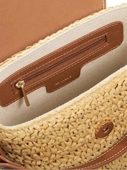 Dune London Dimple Smalle Raffia Cross-Body Bag - Bild 3 von 5