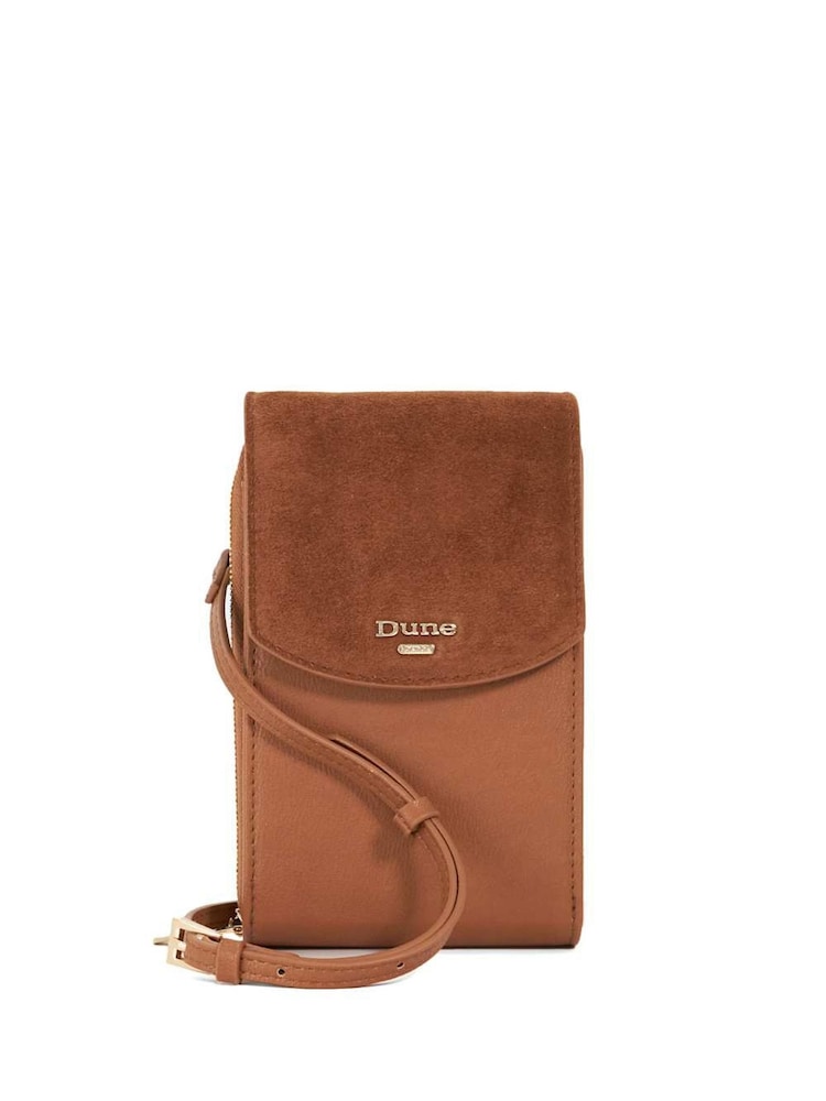 Dune London Tan Sunrise Basic Phone Cross-Body Bag - Image 1 of 4