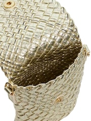 Dune London Gold Saff Woven Phone Cross-Body Bag - Image 3 of 5