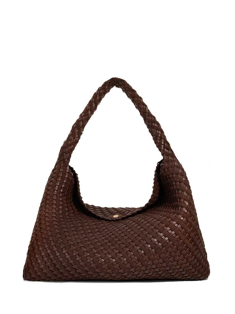 Dune London Tan Brown Deliberate Xl Woven Slouch Bag - Image 1 of 5