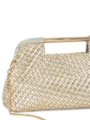 Золотой - Dune London Expression Woven Diamante Clutch - Изображение 4 из 5