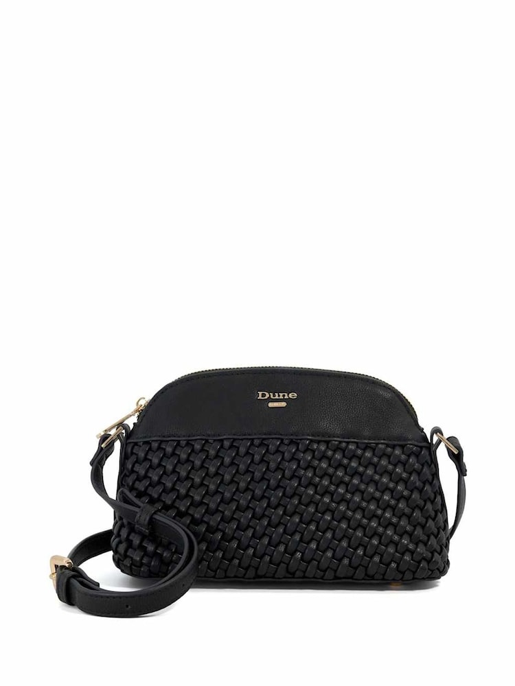 Dune London Black Distinct Mini Woven Cross-Body Bag - Image 1 of 5