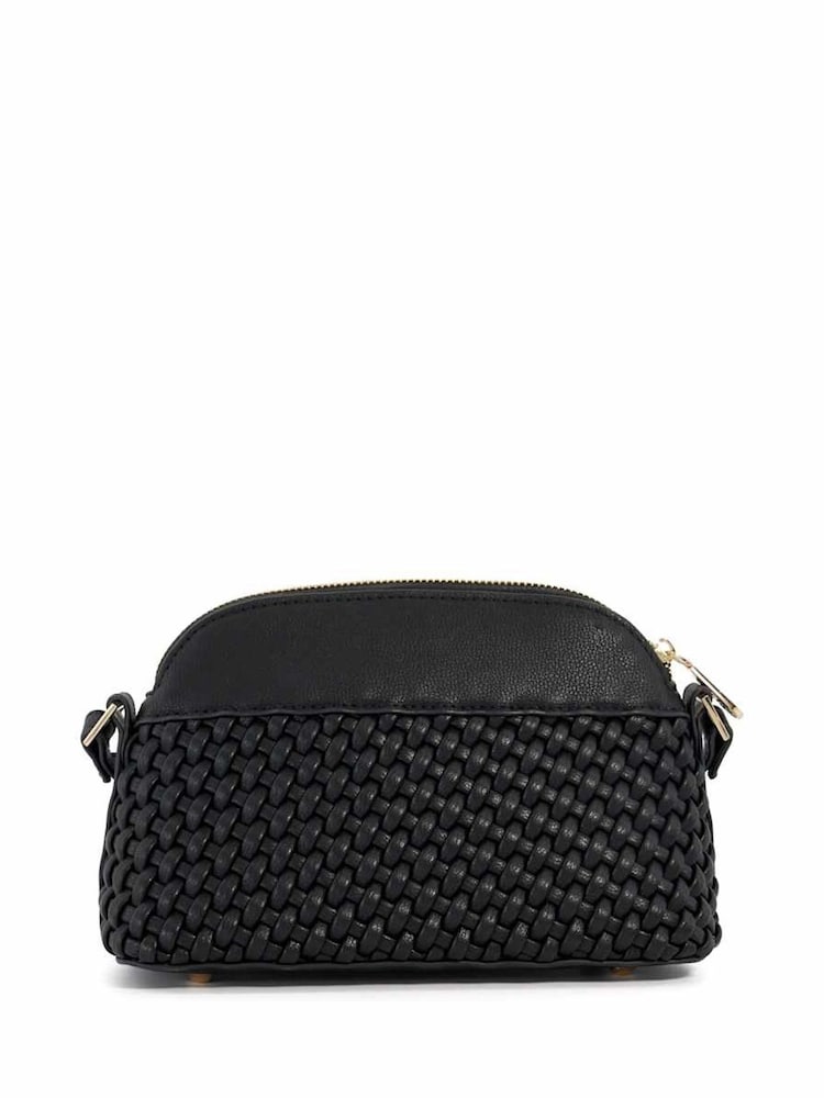 Dune London Black Distinct Mini Woven Cross-Body Bag - Image 2 of 5