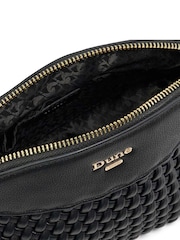 Dune London Black Distinct Mini Woven Cross-Body Bag - Image 3 of 5