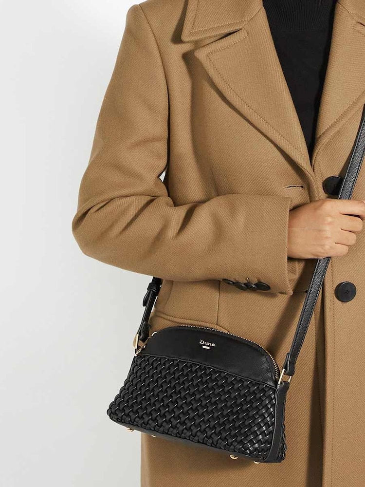 Dune London Black Distinct Mini Woven Cross-Body Bag - Image 5 of 5