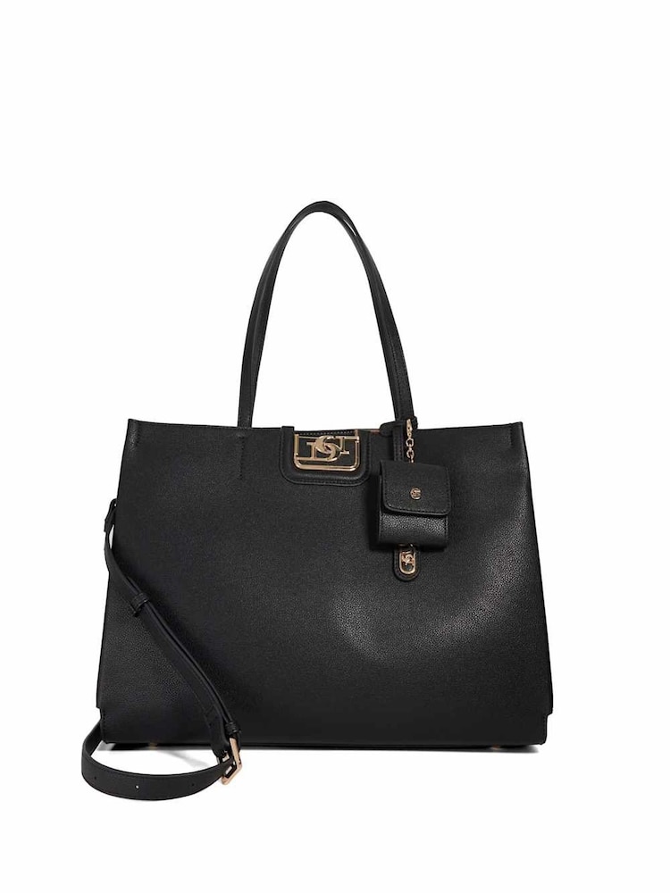 Dune London Black Large Direct 3 Part Tote Bag - Image 2 of 5