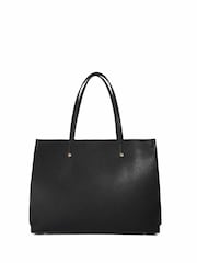 Dune London Black Large Direct 3 Part Tote Bag - Image 3 of 5