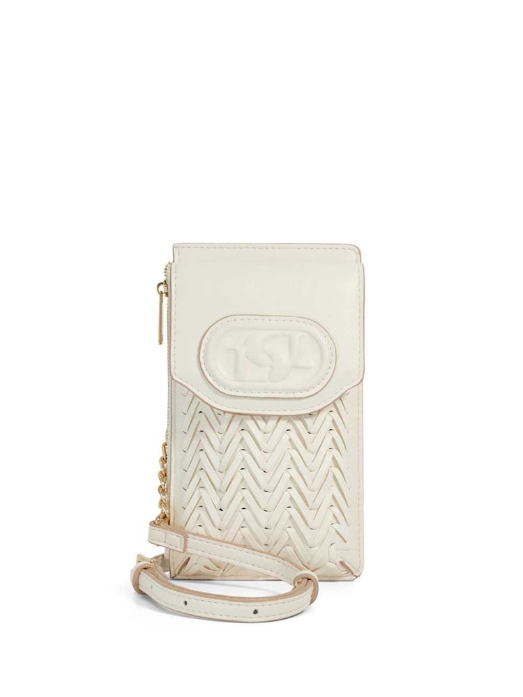 Dune London White Samely Debossed Logo Phone Cross-Body Bag - Image 1 of 5