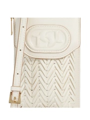 Dune London White Samely Debossed Logo Phone Cross-Body Bag - Image 3 of 5